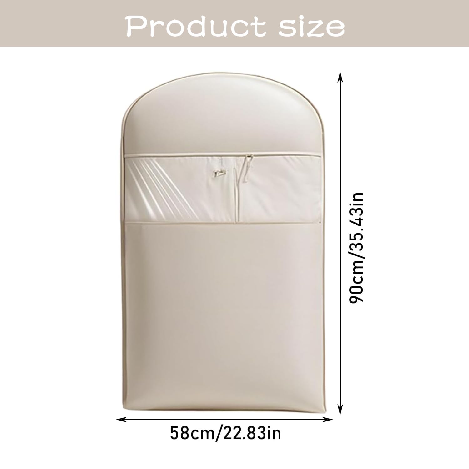 Space Saving Hanging Garment Bag with Self Compression Zipper - Moth Proof Clothes Storage for Coats Suits & Seasonal Wear - Image 2