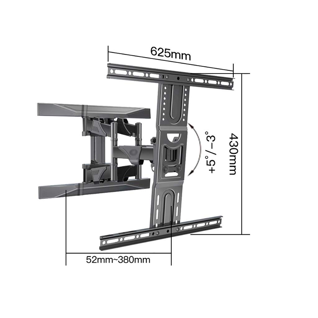 Soporte de pared para TV, soporte de inclinación giratorio de movimiento completo para televisores de 45 a 75 pulgadas, soporta hasta 45 kg