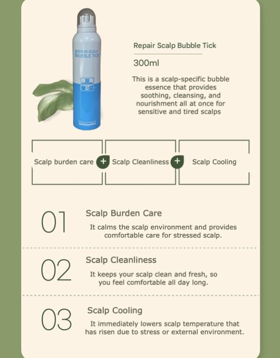 Miniatura 4 de Biomed Professional Italia Repair Scalp Bubble Tick Foam - Espuma, para pérdida de cabello y crecimiento del cabello, tratamiento para