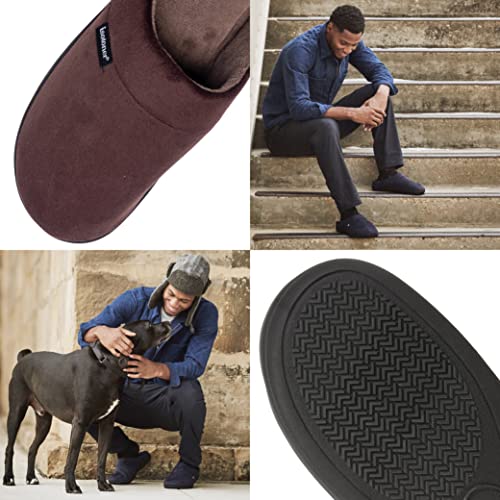 Image of isotoner Men's Open Back Slipper with Memory Foam and Indoor /Outdoor Sole
