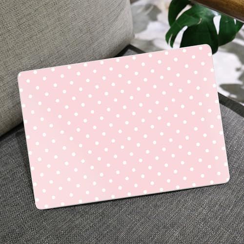 Image of MEEgoodo Case for M5 /M4 /M3 /M2 MacBook Air 13 inch 2026 2025 2024 2022, Fit Model A3449 /A3240 /A3113 /A2681, Case Compatible with MacBook Air 13.6-inch, Pink & Polka Dots
