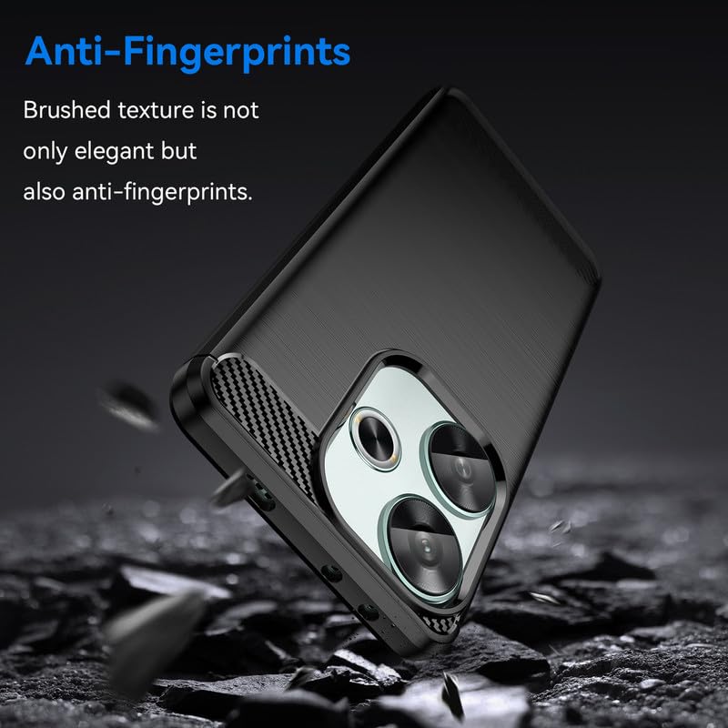 Image of Hybrid Carbon Fiber Back Case for Poco F6 5G (Black)