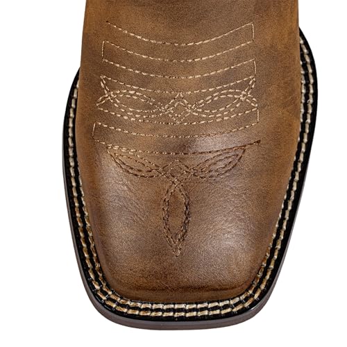SheSole Extra Wide Calf Boots for Women - Classic Stitch Cowboy Boots with Hidden Stretch Panel & Removable Cushion - Comfortable Wider Shaft Western Boots for Fuller Figures4