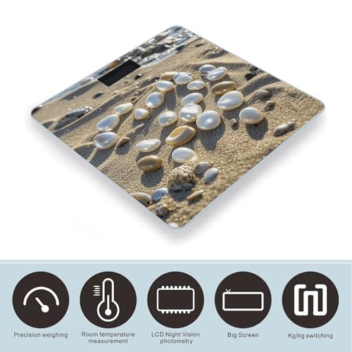 Báscula digital de baño FekiLoot con plataforma amplia miniatura 3