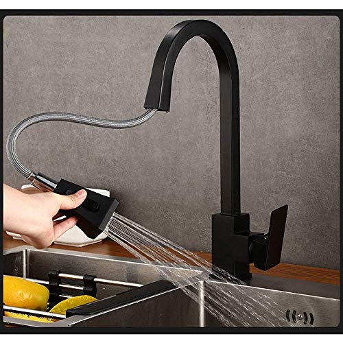 Mitigeur robinet de salle de bain cuisine pistolet mélangeur eau noir