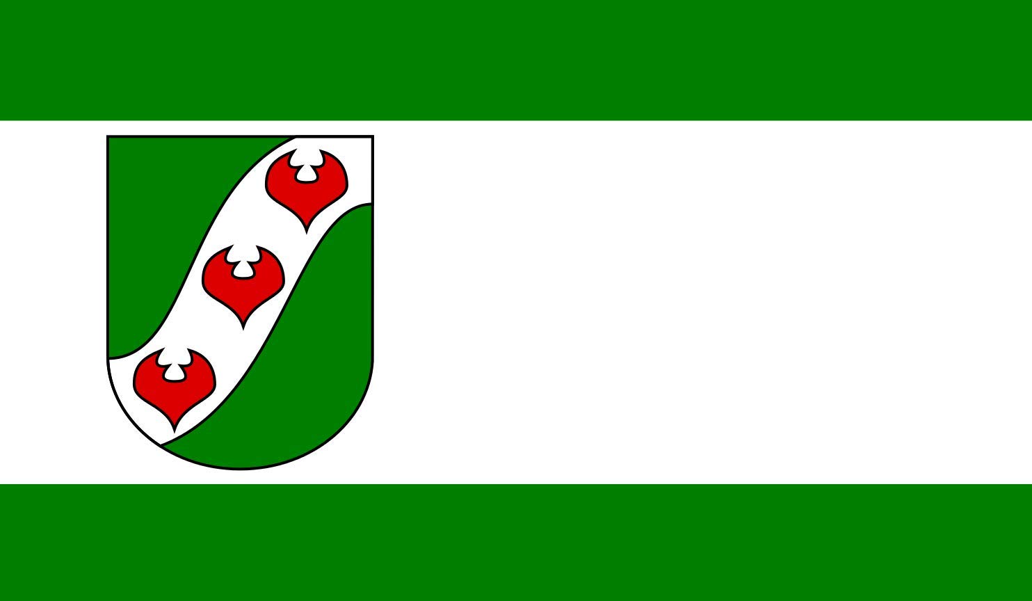 Drapeau XL Löhne avec bordure renforcée grand format pour mât