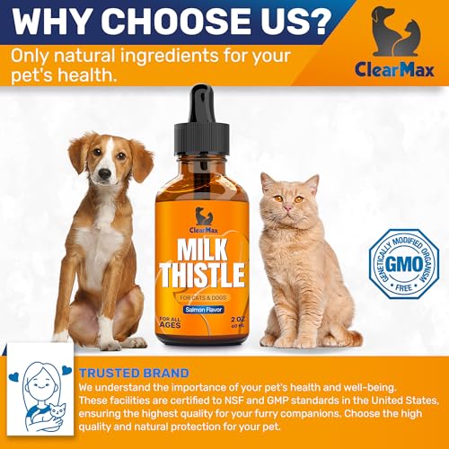 Milk Thistle for Dogs & Cats – Liver Support for Dogs & Cats – Kidney Support – 2Oz