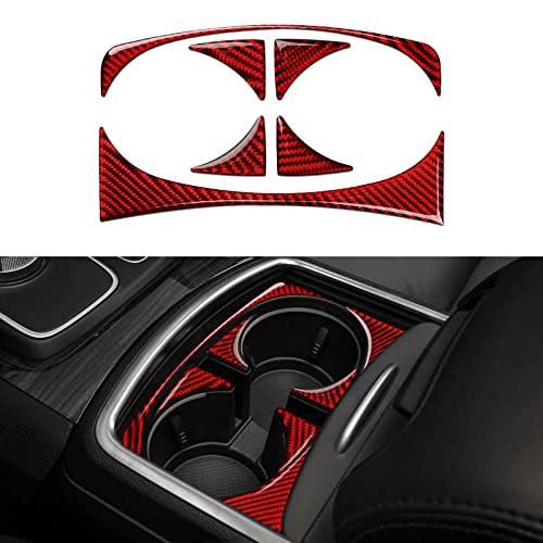 Image of Car Front Cup Holder Decor Cover Decals for 2011-2023 Chrysler 300 / 300C / 300S / Limited /Touring /Base Accessories Interior Stickers