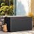 Greesum 100 Gallon Resin Deck Box Lockable Large Outdoor Storage Boxes for Garden Tools, Patio Furniture Cushions, Pool Supplies, Black