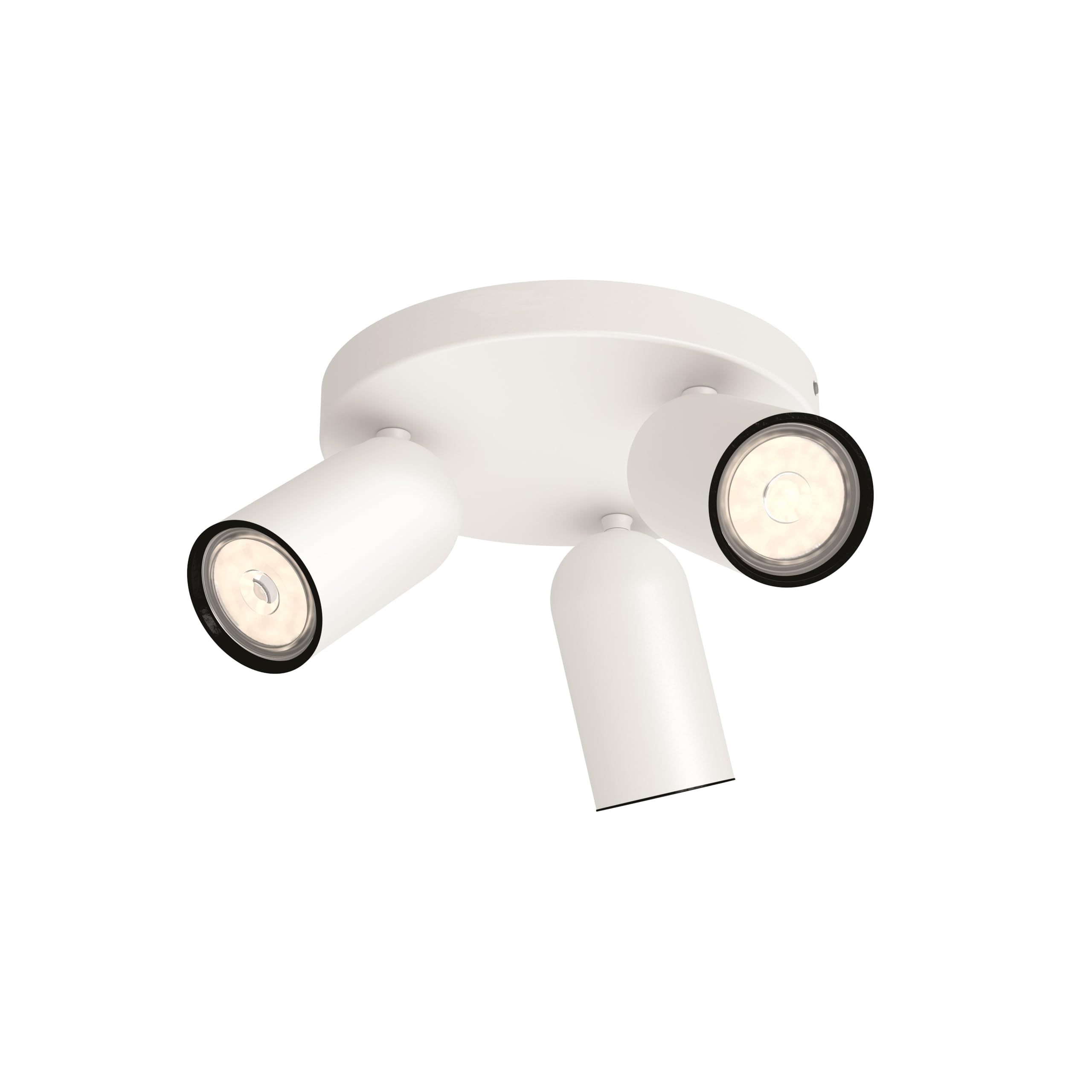 Philips Pongee Aufbaustrahler (Weiß) - 3-Flammig - Nicht dimmbar | Deckenstrahler - GU10 - Warmweiß