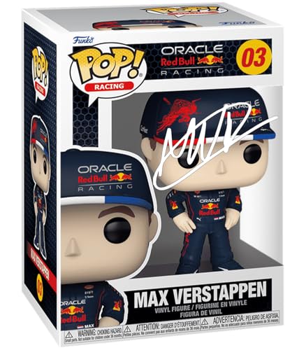 Max Verstappen #03 Facsimile Signed Reprint Laser Autographed Funko POP! Formula 1 F1 Figurine with Protector Case