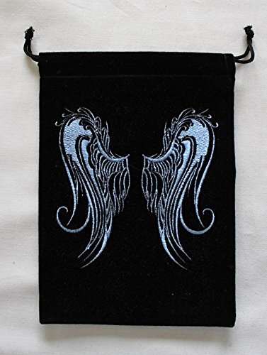 Grehge Kheops Angel Wings Unlined Black Velvet Tarot Bag