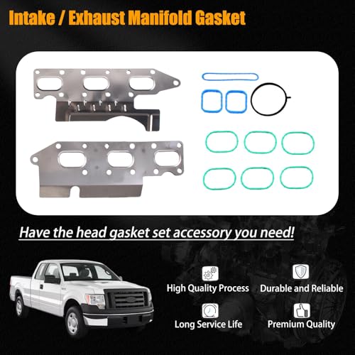 Image of HS54988A Cylinder Head Gasket Set Fit for Ford F-150 2012 2013 2014 3.5L Ecoboost V6 DOHC Turbocharged Valve Cover Gasket VS50879R