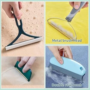 4 Pack Pet Hair Remover, Dog Cat Hair Remover, Lint Remover, Reusable Carpet Rake Scraper for Pet Hair Removal, Lint Brush, Lint Shaver for Car Mat,Couch,Pet Bed, Furniture