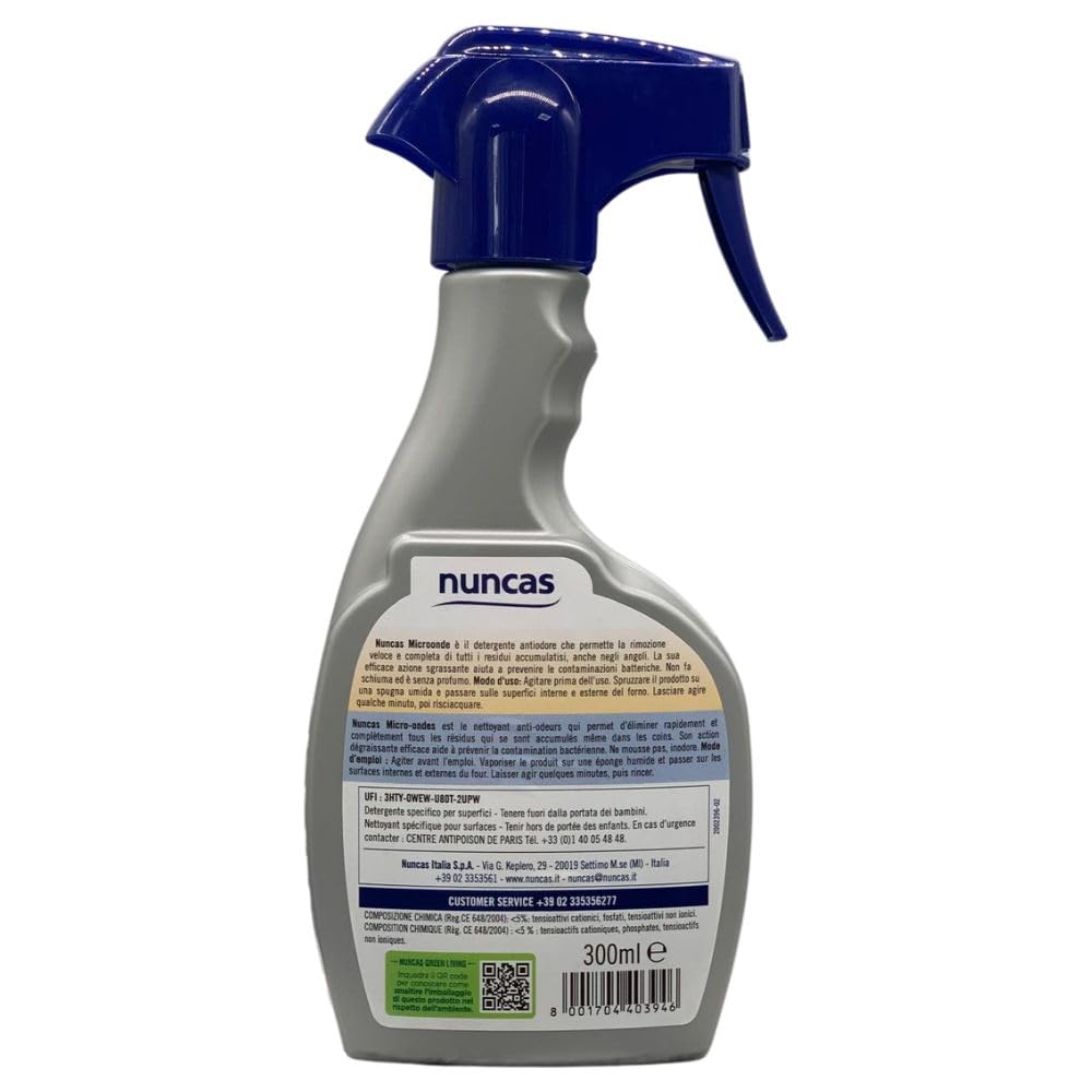 Detergente Antiodore per Microonde, Specifico per Pulire, Igienizzare e Deodorare in Pochi Minuti il Forno, 300ml (3 Unità)