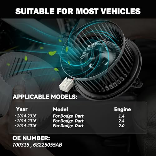 Image of 700315 AC Heater Blower Motor Fan Fit for Dodge Dart 2014-2016 68225055AB