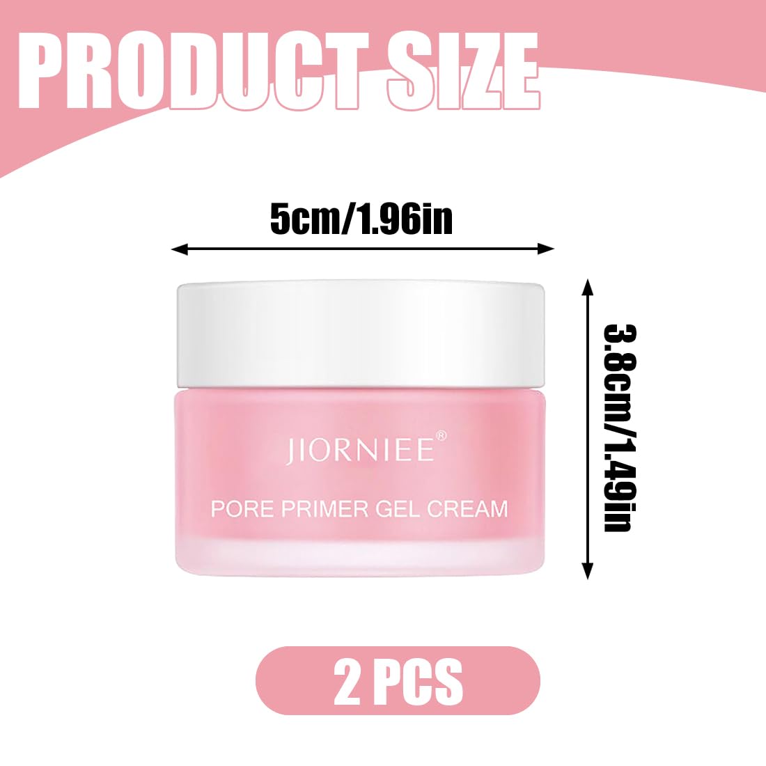 Pore Primer Gel Cream - Crema base de maquillaje nutritiva | Crema de gel para rellenar los poros para una piel suave | Crema base de maquillaje con niacinamida | 2 x 30 ml