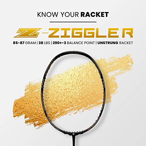 Image of Apacs Z-Ziggler (Unstrung, 38 LBS Max Tension) 6.4mm Slim Shaft | Made in Vietnam | 100% Japanese Graphite Badminton Racket with Free Full Cover | G2-4 1 /8 inches (Green)