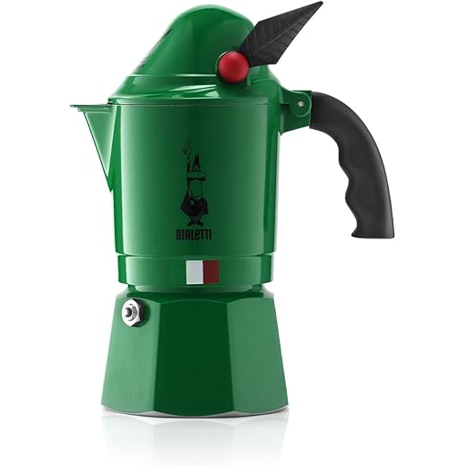 Bialetti : Moka Alpina - Limited Editions - 3 Cups, Pack of 1 Green