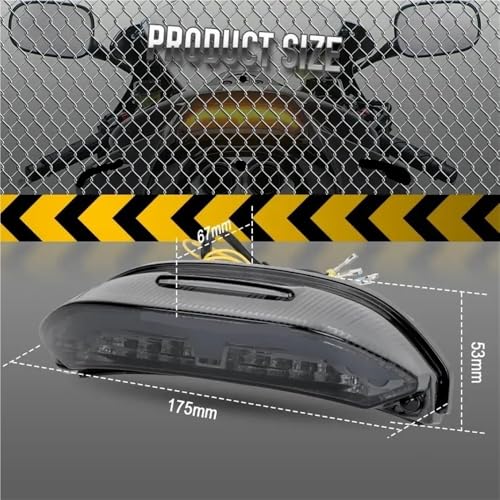 Feu arrière moto 12V résistant aux vibrations pour CBR 600RR 13-20