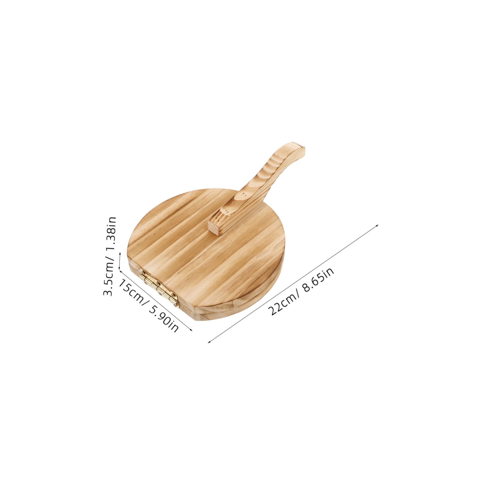 MAGICLULU Round Dumpling Wrappers Press Wooden Dough Presser Perfect for Chinese Pastry Crimper