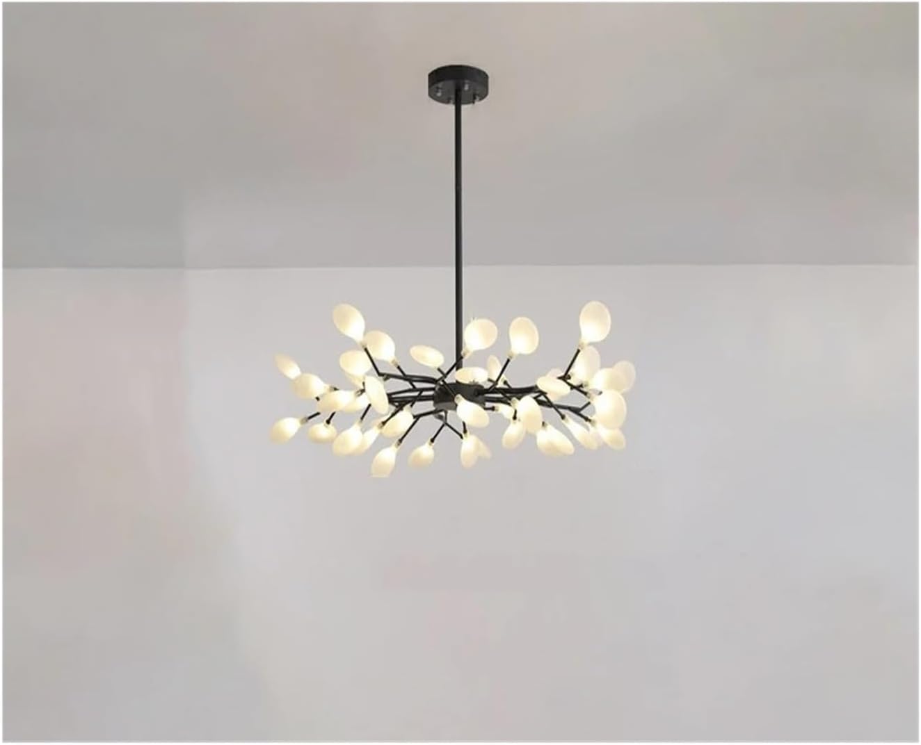 Modern Chaner, lamp Firefly Chaner Modern Minimalist Living Room Bedroom Dining Kitchen Porch LED Chaner(d,30 Pieces) (Black 45 Pieces)