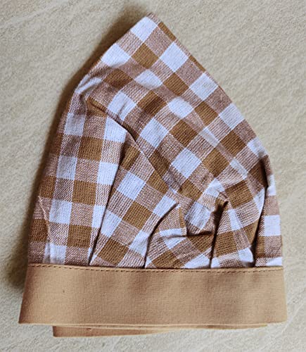 Image of Switchon Checkered Cotton Kitchen Cooking Apron with Chef Hat - Pack of 2 | Multi-Purpose Chef & Waiter Apron for Men & Women | Home, Hotels, Restaurants & Cafes | Proudly Made in India