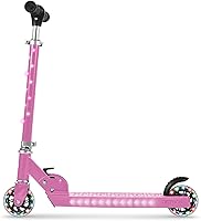 Vista 3 de Jetson Jupiter Kids 2-Wheel Light-Up Kick Scooter, LED Lights on Handlebar, Stem, Wheels & Deck, Adjustable Handlebar, Rear Brake, Easy-Folding