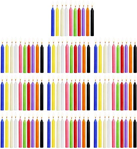 YIHANG 60 velas de hechizo de colores surtidos pequeñas sin goteo para campanillas, magia, congregación, luz de velas, rituales, decoraciones de fiesta (10 colores) de 10 pulgadas de altura