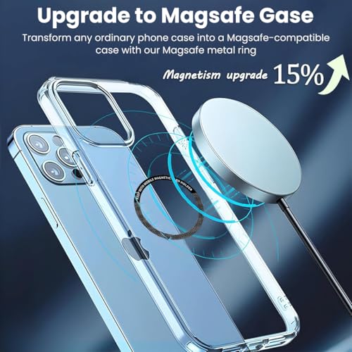 Image of ZORBES 6Pcs Magnetic Alignment Rings, 55mm Dia Slim Adhesive Magnetic Rings, Mag Safe-Compatible, Adhesive Magnet Rings for Phone Grip, Phone Holder