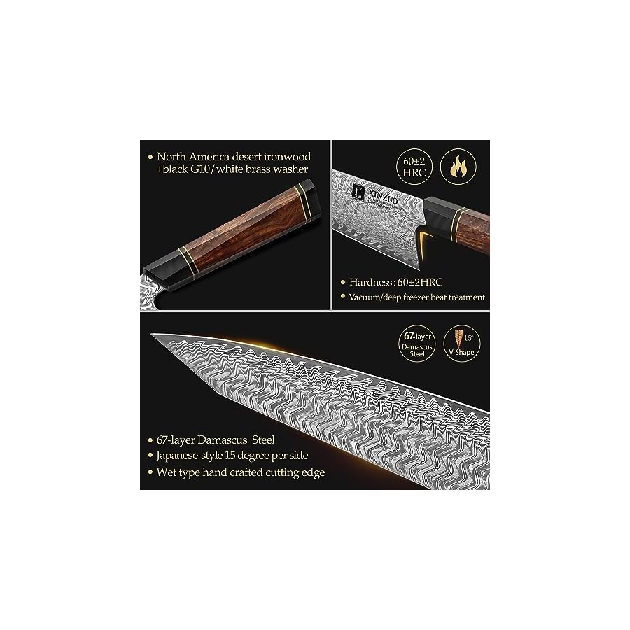 XINZUO-85-Inch-Japanese-Kiritskue-Chef-Knife-Professional-Chef-KnifeDamascus-Kitchen-Knife-for-Chefs-and-Home-Cooking-Desert-Ironwood-Handle-Walnut-Magnetic-Wooden-Sheath-Acacia-Wood-Box-Package XINZUO 8.5 Inch Japanese Kiritskue Chef Knife, Professional Chef Knife,Damascus Kitchen Knife for Chefs and Home Cooking, Desert Ironwood Handle, Walnut Magnetic Wooden Sheath, Acacia Wood Box Package