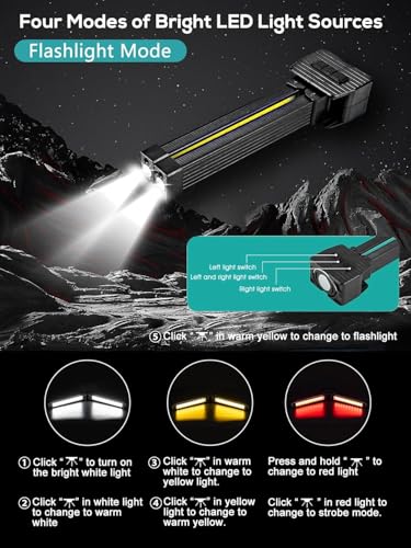 Image of Gym Posing Light with Power Bank | Portable lamp for Posing |Magnetic Light |180 Rotate with Hang Hook Camping Lamp,LED Handheld Flashlight with Adjustable Brightness, Rechargeable