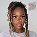 Passion Twist Crochet Hair 10 inch 7 Packs Pre-twisted Passion Twist Hair, Pre Looped Boho Crochet Yanky Twists Hair for Women Pre-twisted Yanky Twist Crochet Hair (10