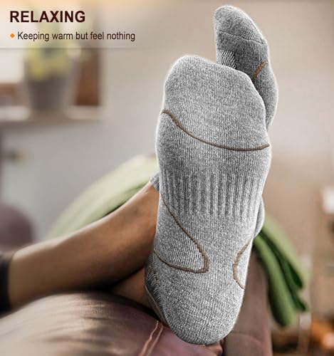 Image of BULLIANT Men Running Ankle Socks 6Pack-Cushioned Support-Low Cut No Show