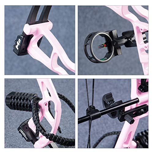 Compound Bow Set Beginners,Junior&kids Bow 17\"-27\" Draw Length,10-40Lbs Adjustable,290fps IBO,Axle To Axle 25\", Limbs Made In USA,Bow Only 2.54lbs, Ship from USA (Arrives 3-5 Days) (FOREST CAMO)