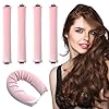 EUZUXU 4 Piezas Rizador de Pelo sin Calor, Ondas sin Calor, Rizador Pelo sin Calor, Rulos Durante la Noche, Rizador para Dormir, Rizadores Grandes para Todos los Tipos de Cabello