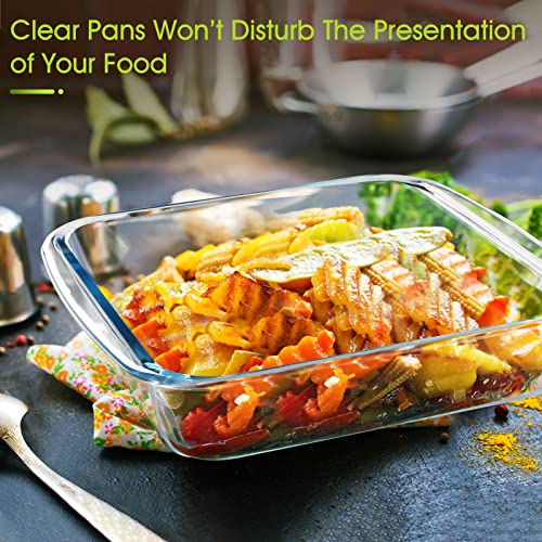 Image of NUTRIUPS Square Glass Baking Dishes,Square Baking Dish, Glass Baking Dish for Oven 8x8 Inch 1 Pack