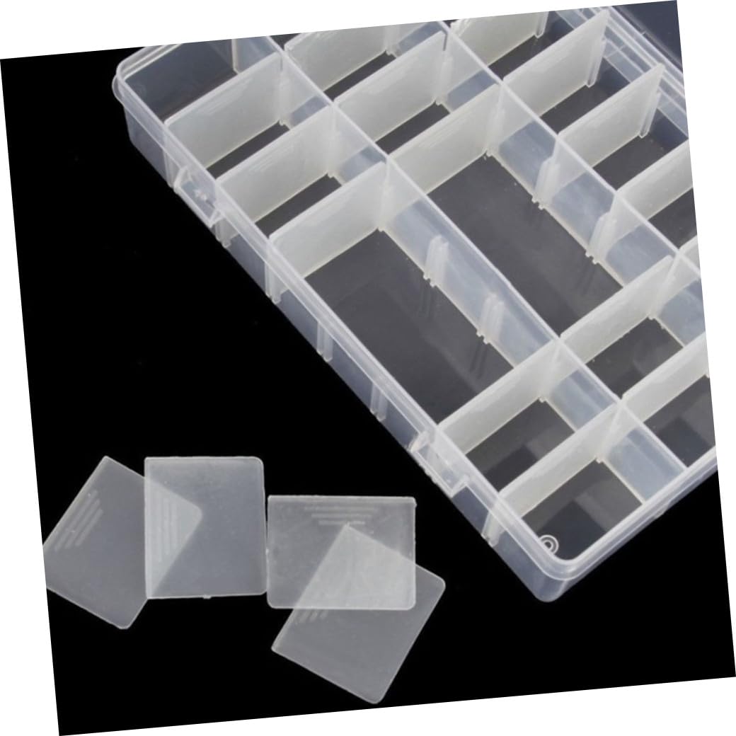 Gadpiparty 3 Juegos Caja Organizadora Bordar Compartimentos Ajustables con para Hilo de Cruz Almacenamiento Diy con y Pegatinas Resistente y Práctica para Manualidades