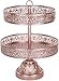 Amalfi Decor 2 Tier Dessert Cupcake Stand, Vintage Reversible Metal Plate Tower Tray Holder, Rose Gold