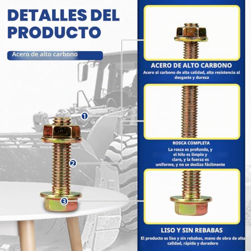 Tornillos hexagonales con tuercas de brida juego de tornillería M5 M6 M8 CCLIFE 4
