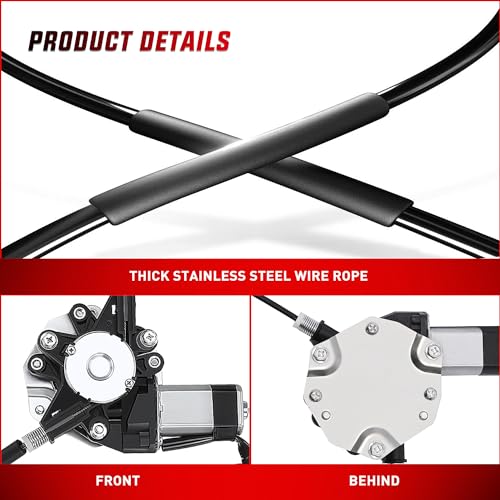Image of Nilight Power Window Regulator /Motor Compatible with 2006 2007 2008 2009 2010 2011 2012 2013 Chevrolet Impala /Impala Limited 2014 2015 2016 Rear Driver Side 748-510