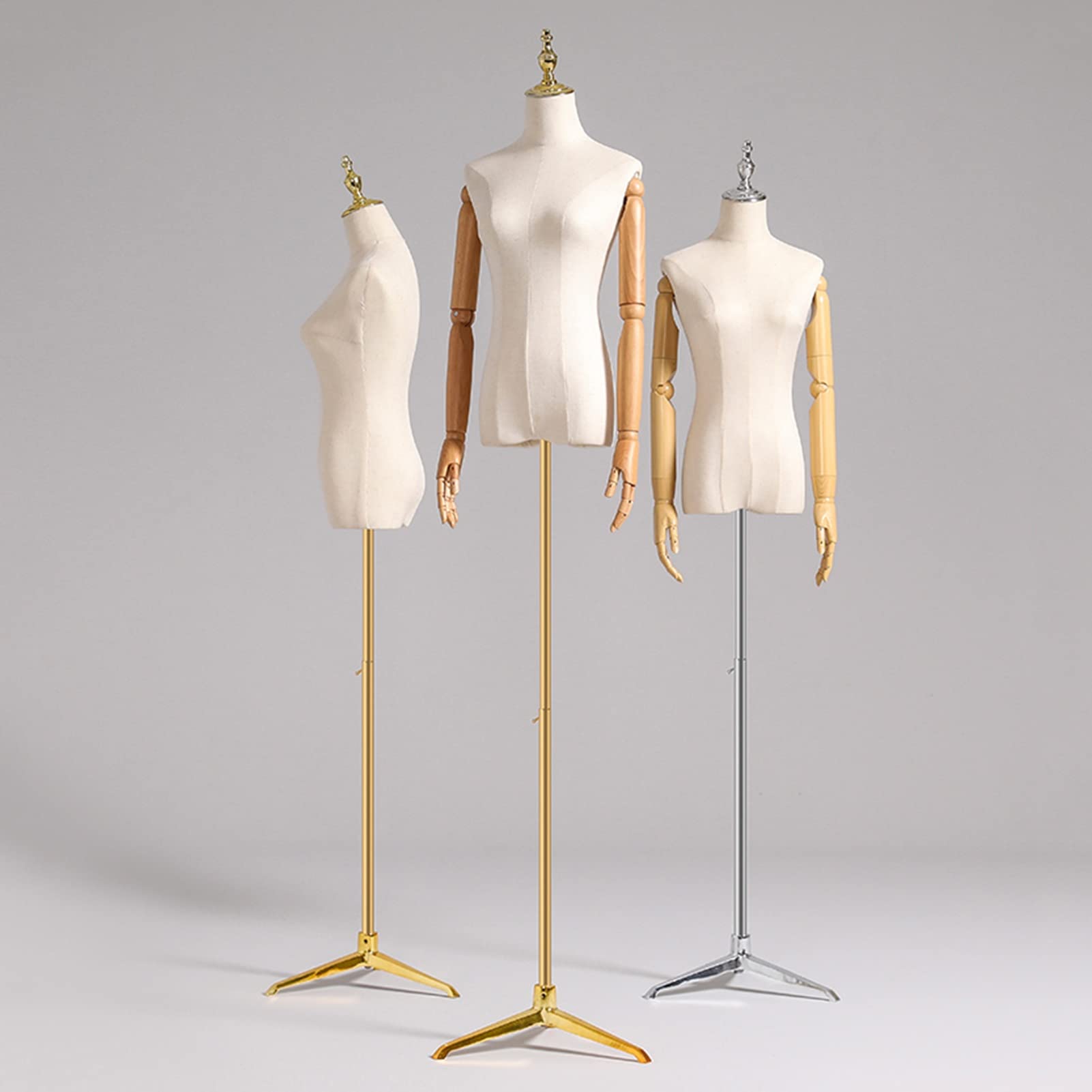 Cuerpo De Torso De Maniquí Femenino, Accesorios De Modelo Maniquí De Medio Cuerpo De Altura Ajustable De 140-190 Cm, Maniquí De Diseño De Costura para Confección Ropa De Sastres