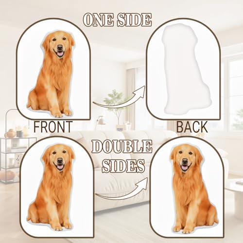 zyinoant Personalisiertes 3D Haustierkissen mit Foto – Individuelles Hundekissen & Katzenkissen – Doppelseitiger HD-Druck – Weiches Geschenk zum Geburtstag, Weihnachten für Tierliebhaber (Stil 1)