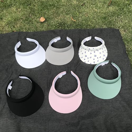 Image of 3 Pack Sports Sun Visor Hat Women Men Adjustable Clip On Visors Outdoor Golf Beach Cap