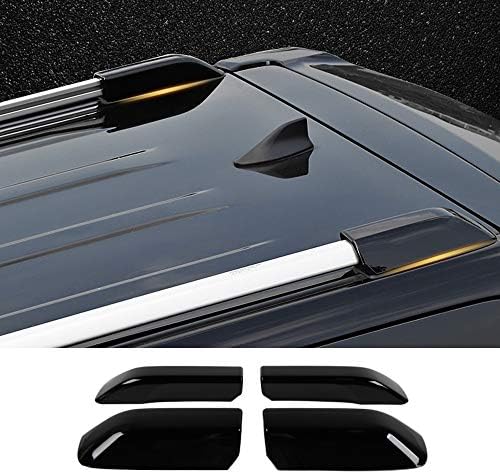 GZXinWei Black Exterior Accessories Roof Rails Luggage Carrier Rack End Cap Cover Trim