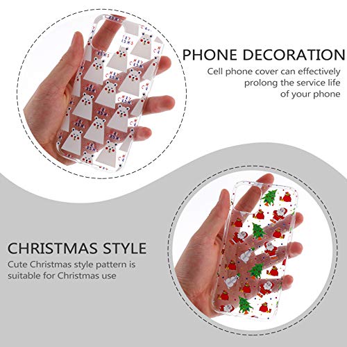 ULTECHNOVO Natal Telefone Shell Tpu Clear Xmas Tree Santa Cartoon Capa Protetora de Telefone CompatÃ