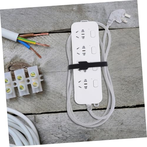 Holibanna 100 piezas cintas reutilizables de gancho y bucle negras para organización y gestión de cables miniatura 6
