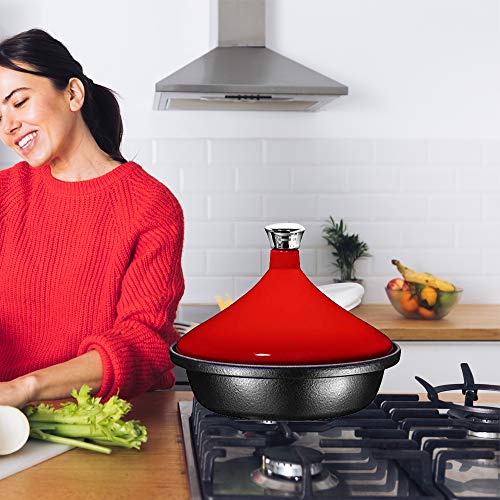 Bruntmor Cruset Tangine All Clad Tagin For Tajine Dish All Clad 4-Quart Cooking Pot. Small Moroccan Tagine Le Creuset. Tagines Pots With Red Diffuser #TOP6
