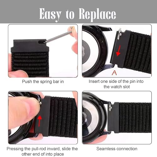 Pack de 10 correas de nylon para reloj de 22 mm miniatura 4
