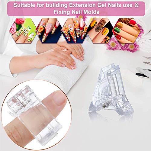 10 Stücke Nagelspitzen Clip für Nagel,Maniküre Clip,Poly building Clip, Transparente Nail Clips,Nail Art DIY Maniküre… – Bild 4
